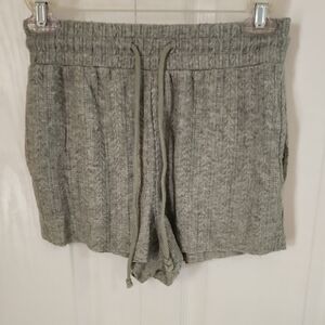 Forever 21 Gray Textured Knit Drawstring Women's Shorts